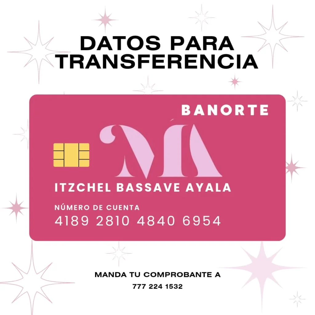 Datos de pago MÍA Pastelería y Eventos